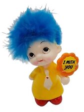 Vintage Russ Berrie 1970s Whimsical Blue Haired Kitschy 5