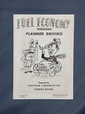 1949 Fuel Economy Through Planned Driving By Chrysler Corp. Plymouth Division picture