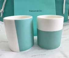 Tiffany &Co * 2 (TWO) Small COLOR BLOCK CANDLE HOLDERS *England (NO WAX CANDLES) picture