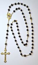 Catholic Rosary Queen of Heaven Gold-Toned w/Purple Beads (20