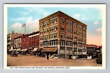 Meriden CT-Connecticut, Hall & Lewis Block, Main Street, Vintage Postcard picture