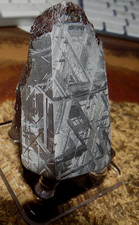 224 gm. muonionalusta meteorite quad cut etched  sweden std  slab .5#i picture