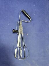 Vintage EKCO Stainless Steel Manual Hand Mixer-Egg Beater Black Bent Handle  picture
