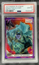 2023 Upper Deck Marvel Platinum Ronan The Accuser Pink Pulsar /33 #27 PSA 10 picture