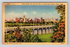 Dallas TX-Texas, Dallas Skyline From Oak Cliff End Vintage Souvenir Postcard picture