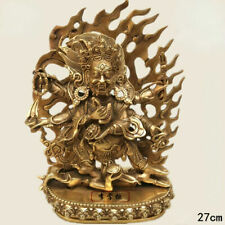 Nepalese Tibetan Tantra Mahakala Great Black God of Wealth Pure Bronze Statue picture