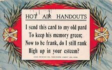 Comic Humor Hot Air Handouts Balloon Flushing Wilson Ave NY Vtg Postcard W2 picture