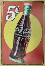 Coca Cola Bottle Sign Vintage look Metal Man Cave Bar Garage Home Decor New picture