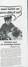 1936 Lux Soap Nails Split Wrong Way Washing Dishes Manicurist Vtg Print Ad GH1 picture