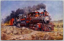Vtg Virginia Truckee Train Near Reno Nevada NV Howard Fogg 1950s Postcard picture