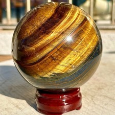 3.04LB Natural tiger eye stone, quartz ball, crystal ball, rock repair gemstone picture