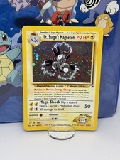 Pokemon Cards: Gym Heroes Rare Holo: Lt. Surge's Magneton 8/132 - Half 💗 Swirl picture