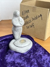Goddess Holding Herself Alter With Cloth. Fertility Goddess Energy Candle picture