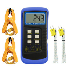 K-Type Thermocouple Thermometer (-50~1300°C) Range, Dual-Channel Digital Tempera picture