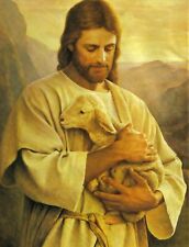 JESUS CHRIST LAMB OF GOD LOST SHEEP 8.5X11 PHOTO PICTURE CHRISTIAN HEAVEN ANGEL picture