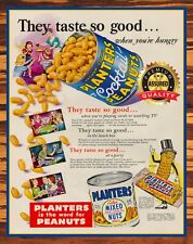Planters Peanuts - They Taste So Good - 1950 - Metal Sign 11 x 14 picture