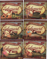Lot of 12 Lakemaid Beer Labels Full Set The  Fisherman's Lager Fish Mermaids picture