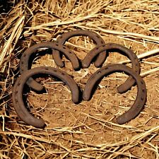 Vintage REAL 1960s Rustic Horseshoes Authentic Rusty Mancave Lucky Horseshoe picture