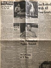 Joe Frazier Beats Muhammad Ali 1971 Original Newspaper Madison Square Garden MSG picture