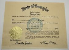 Jimmy Carter Signed 1973 Justice Of The Peace State Of Georgia Document FULL SIG picture