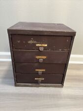 Vintage Mini Tool Box Steelmasters File A Way Chest 4 Drawer Steel Storage Bo picture