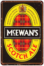 McEWAN'S ALE BEER Sports bar Vintage Reproduction metal sign TIN wall art picture