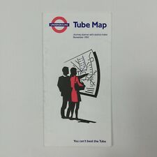 November 1995 London Underground Tube Map Journey Planner Folded Ephemeral picture