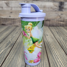 Tupperware Tinker Bell Purple Tumbler Cup Disney Fairy 16oz Flip Top #5107 EUC picture