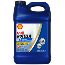 Shell Rotella T6 Full Synthetic 15W-40 Diesel Engine Motor Oil, 2.5 Gallon picture
