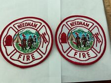Needham Fire  Department collectable patches 2 total full size new picture
