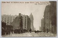 Market Street Ruins Grand Hotel 1906 Earthquake San Francisco CA Postcard UDB picture