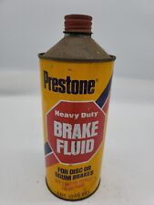 Vintage Prestone Heavy Duty Brake Fluid Can Full 1 Quart picture