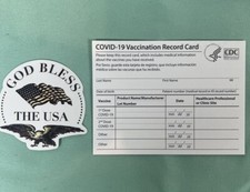 COVID-19 CDC Vaccination Blank Card Collector Use Only  WITH TRACKING picture