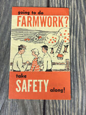 Vintage Going To Do Farm Work? Take Safety Along Pamphlet Brochure picture