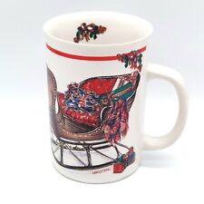 Vintage 1992 Potpourri Victorian Sleigh Coffee Cup/Mug 8 OZ picture