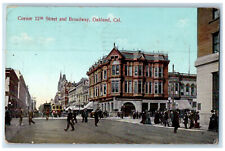 1910 Corner 12th Street And Broadway Oakland California CA Antique Postcard picture