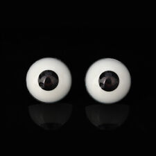 1Pairs 33mm Half Round TPE Doll Eyes Acrylic Eyeballs Black Handmade DIY Dolls picture