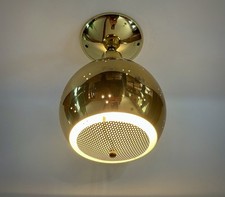 Vintage Mid Century Atomic Space Age 1950s Directional Ball Orb Ceiling Light picture