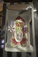 Christopher Radko Celebrations Glass Christmas Ornament Glittery Gingerbread Man picture