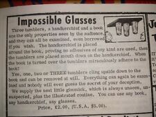 Floating 3 Glass Trick Vintage Anti-Gravity Glasses Davenport Magic Trick picture