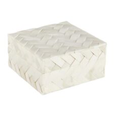Keepsake Lid Decorative Cream Herringbone Box Home Decor Tabletop, Medium picture
