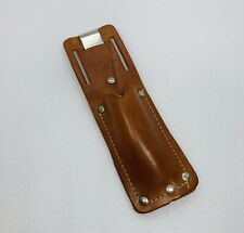 Vintage 1970s Genuine Leather Knife Sheath Belt Clip Waist Tool Storage 26 picture