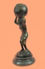 Greek Myth Giant Titan Atlas Globe Pure Bronze Art Statue Figurine Figure DEAL picture