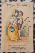 Antique Early 1900’s Wolf & Co. NY Valentine’s Day Postcard ~from Your Valentine picture