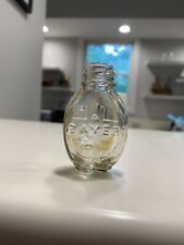 Vintage Bayer Aspirin glass bottle (empty) oval bottle embossed cross no lid picture