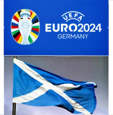Large Scotland Scottish Saltire Blue Euro 2024 5ft x 3ft Flag Speedy Delivery picture