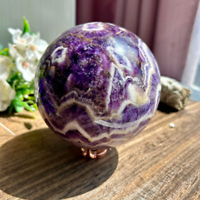 1935g Natural Dream Amethyst Quartz Crystal Sphere Ball Display Healing picture