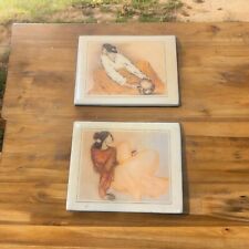 2 VINTAGE R.C. Gorman Small Tile Wall Hanging picture