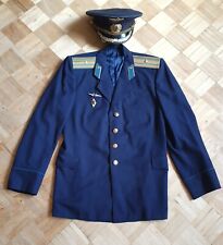 Military Uniform of the Major Air Force of USSR Parade Jacket Cap Chevrons picture
