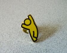 RARE Vintage Sealed AOL America Online Running Man leaping Lapel Pin Yellow picture